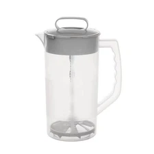 Manual Juice Stirring Pot PP Plastic 2000ml with Spiral Rod for Mixing