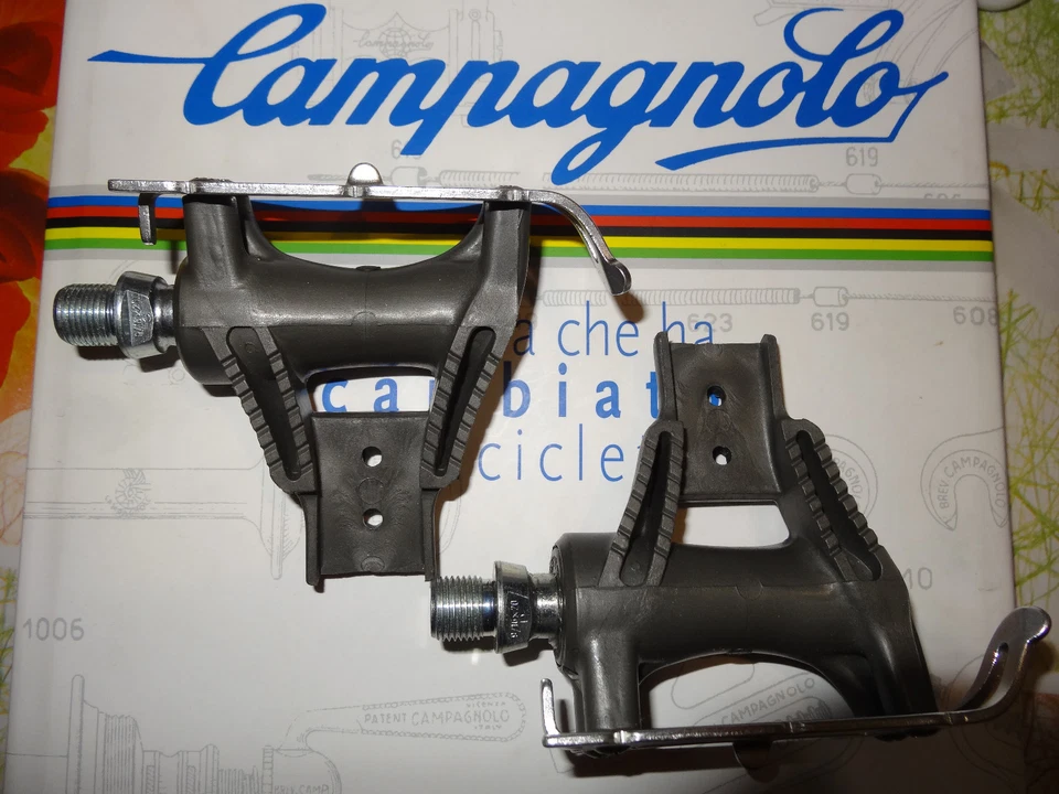Pedales de xenón Nos Campagnolo nuevo stock antiguo Pedali Coppia Foto 3 de 4