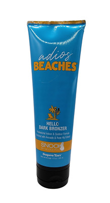 Snooki Adios Beaches Dark Bronzer 9 oz *LABEL DEFECT + BONUS PACKETS
