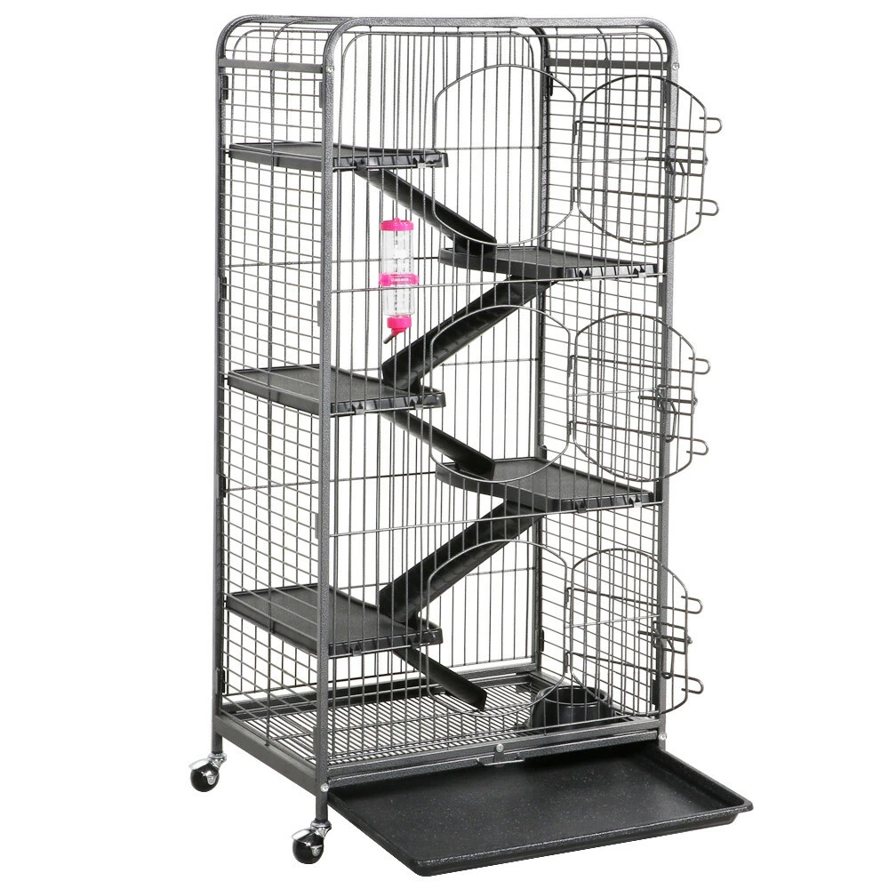6 Levels Ferret Large Cage Rolling Large Small Animals Hutch for
