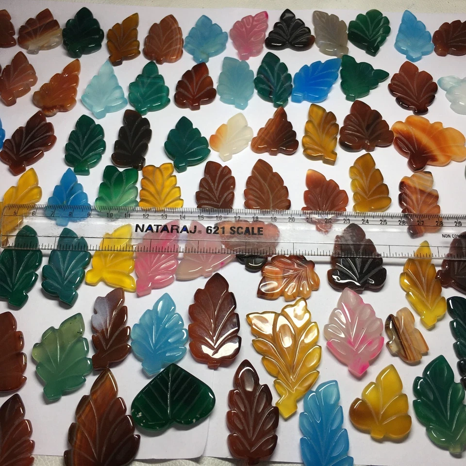 Piedra preciosa talla ética suelta de calcedonia natural para hacer collares Foto 4 de 4