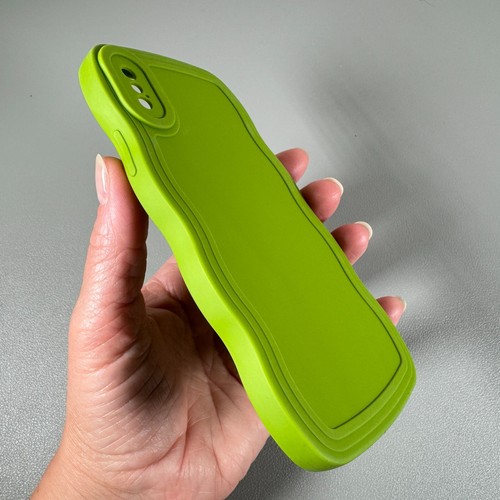 Funda para iPhone X/XS - Verde Hoja | Bordes Ondulados | Agarre Delgado Contorneado - Imagen 6 de 14