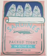 Francesca's Sardines 50 x 65 Inch Throw Blanket