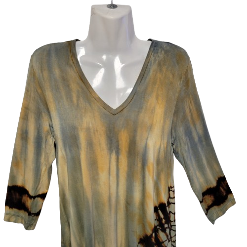 Womens Top Tie Dye Asymmetrical Tunic Blouse Size XS | eBay