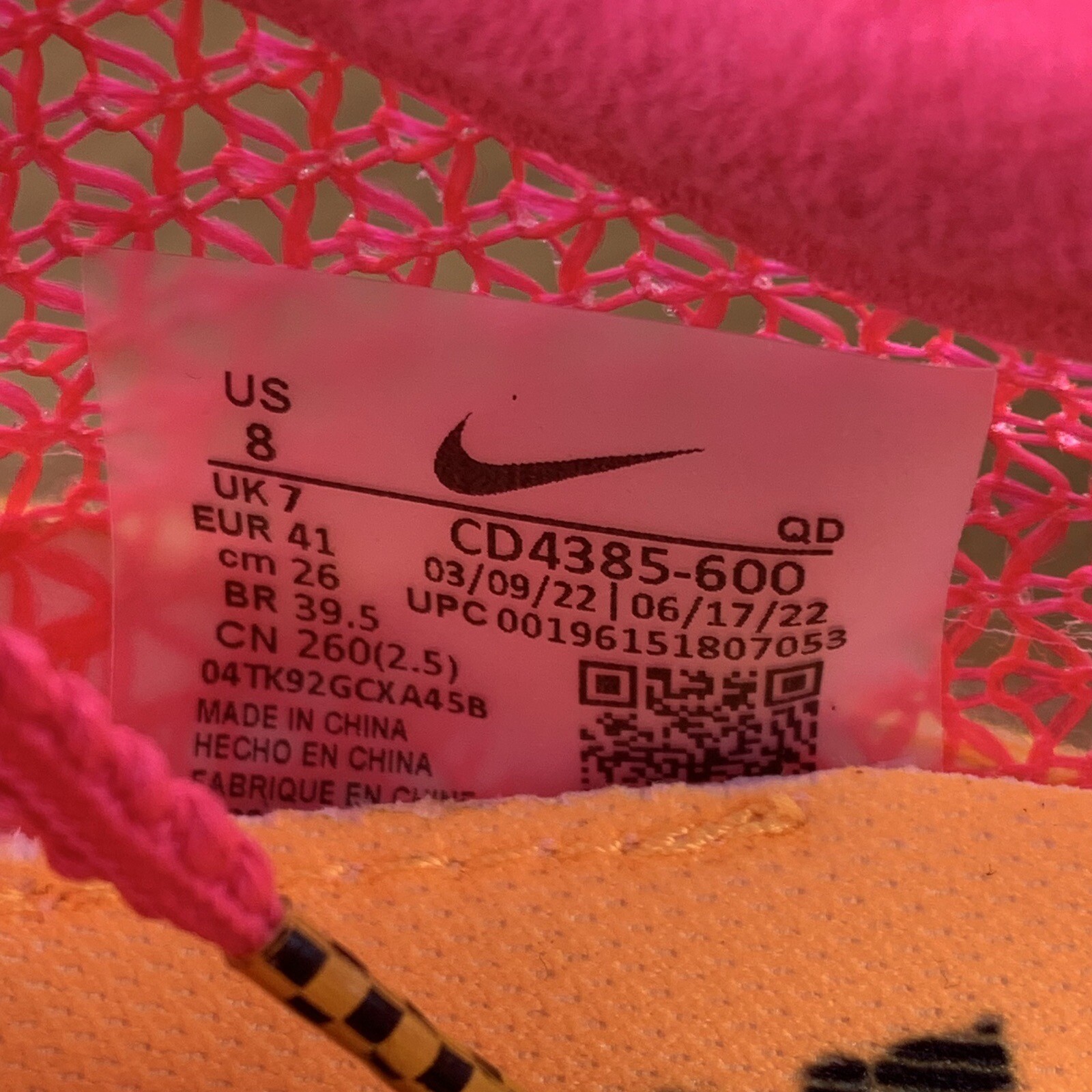 Nike Air Zoom Victory Track Field Distance Spikes Pink CD4385600 Men's