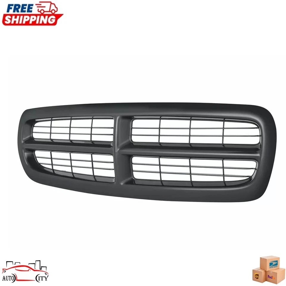 For 1998-2003 Dodge Durango 1997-2004 Dodge Dakota Front Grille Black Plastic Foto 4 de 4