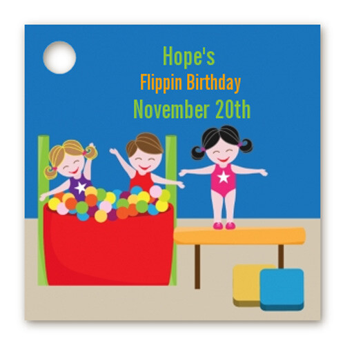 Tumble Gym - Personalized Birthday Party Card Stock Favor Tags - Set of 20