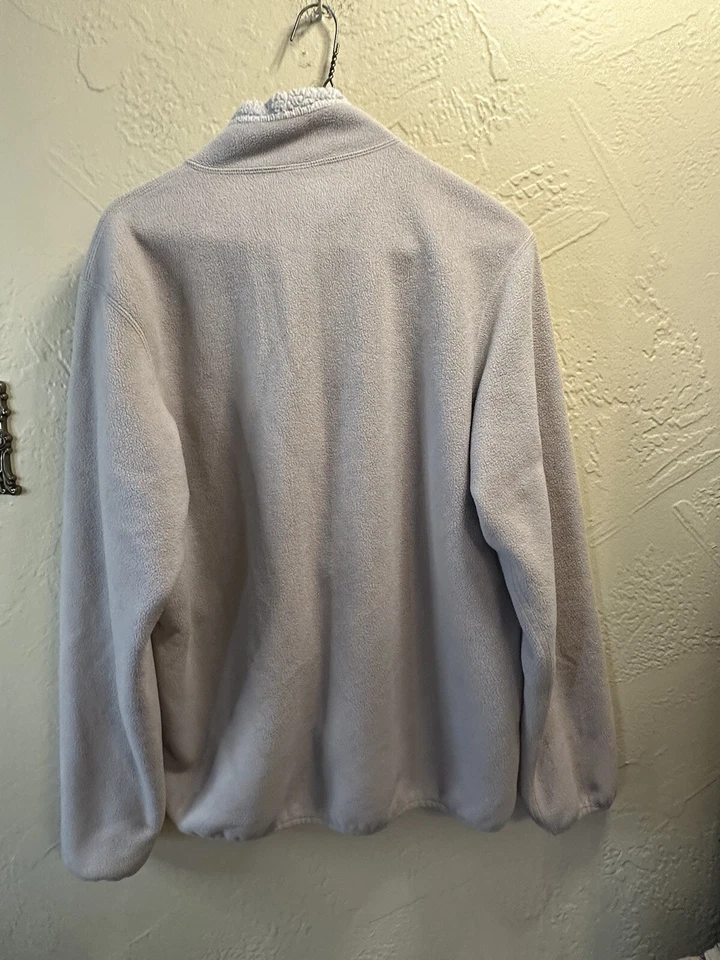 Chaqueta blanca Sierra Sherpa cremallera talla grande crema Foto 4 de 4