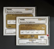 New Pioneer Scrapbook Top Loading Refill Pages 8" x 8" Memory RMW88 Lot Of 2