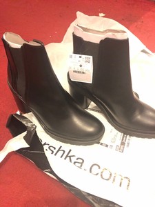 bershka black ankle boots