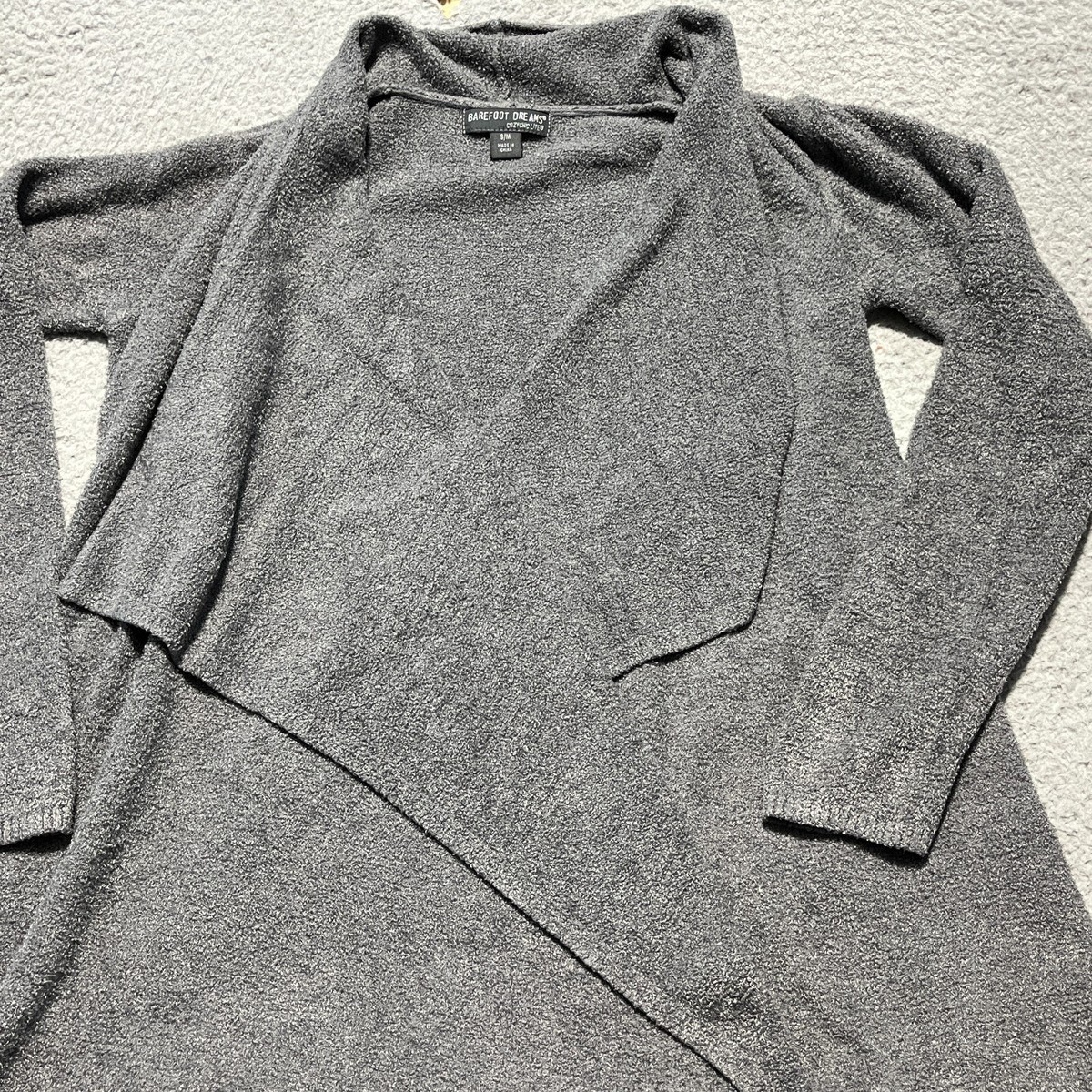 Barefoot Dreams Cozychic Lite Cardigan Womens S/M Gray Soft Cozy 