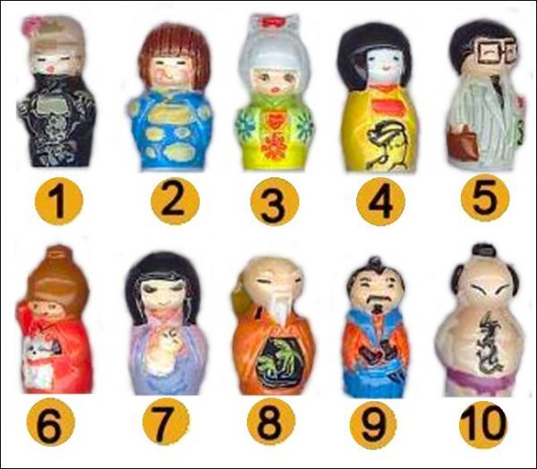 2011 Los Mensajes Del Suerte Haba Porcelana Muñeca Japonesa Kimmidoll a Elegir