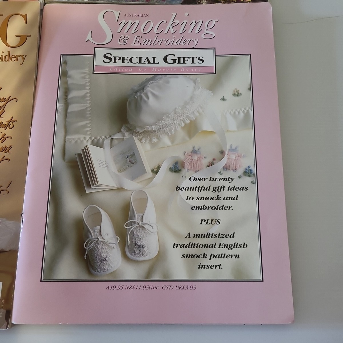Australian Smocking & Embroidery Magazines 26, 40, 45, 53 plus 2