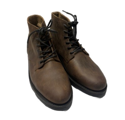 NEW Rhodes Footwear The Dean Boot Lace Up Leather Brown Sz 9.5