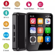 2.4 inches Full Touch Screen Bluetooth 5.3 HIFI MP3 Music, MP4/MP3 Video Player
