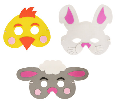 Kinder EVA Schaum Ostern Maske Hase Küken Schaf Kostüm Party 3D