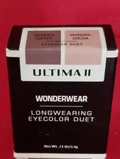 Ultima II Wonderwear Longwearing Eye Color Duet NEW IN BOX Wonder Coffee/Cocoa