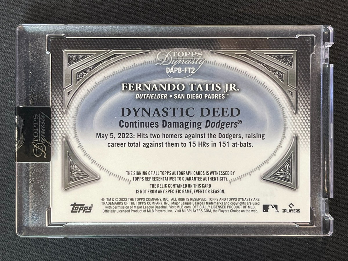 FERNANDO TATIS JR /5 ON CARD AUTO GAME USED PATCH AUTOGRAPH