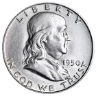 1950-D Franklin SILVER Half Dollar XF/AU Nice Coin! Complete Your Album!