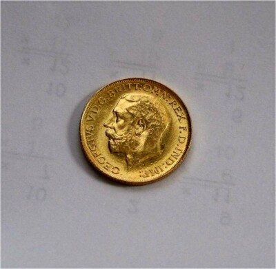 1923P Australia GEORGE V Sovereign Gold coin PERTH mint Key date MS