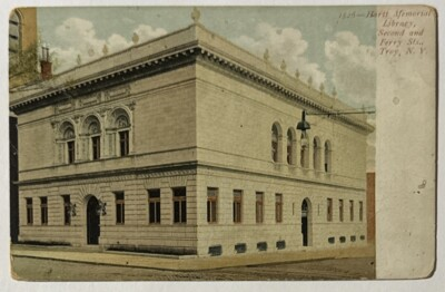 #ad Hart Memorial Library Second and Ferry St Troy NY New York Early 1900s Postcard $8.99