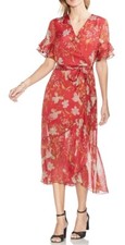 NWT Vince Camuto Vince Camuto Wildflower Ruffled Dress Size 20W (belt missing)