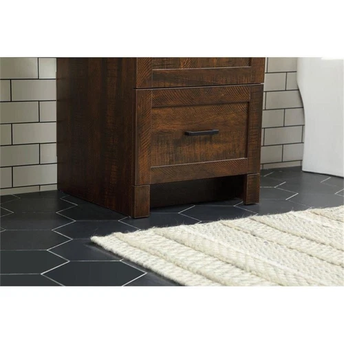 Elegant Decor Soma 18" Aluminum MDF Single Bathroom Vanity in Expresso - Picture 5 of 8