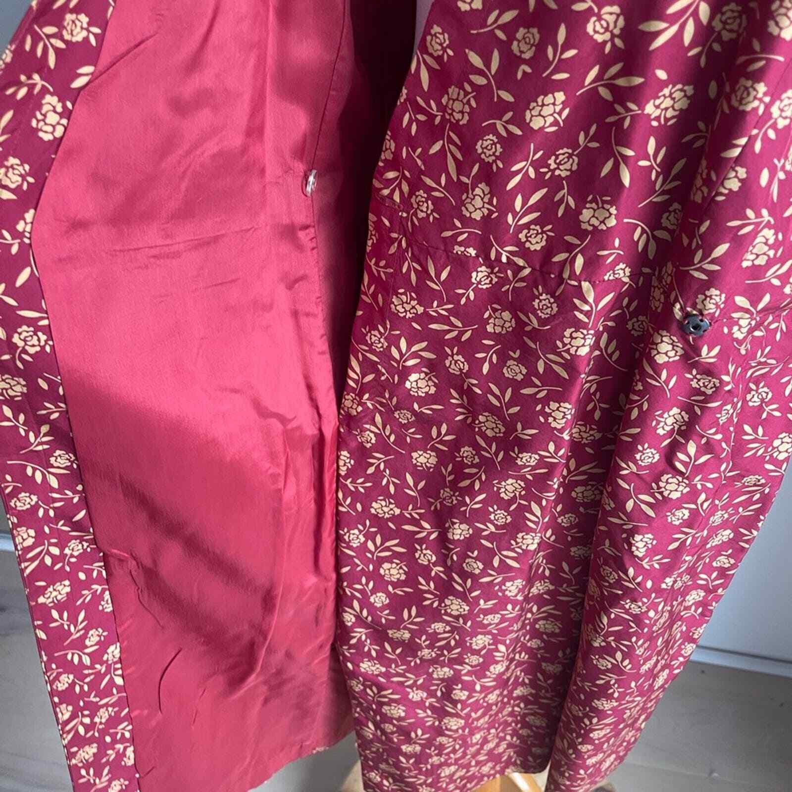 80s Silk Dress Faux Wrap Shirt Dress Calico Flora… - image 4