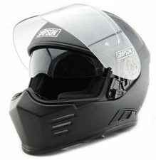 Simpson Ghost Bandit Venom Helmet Road Legal Matt Black White UK S M L XL XXL
