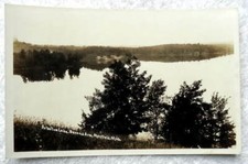 RPPC POSTCARD MARFIELD MICHIGAN ARBUTUS LAKE SECOND ARM #F0