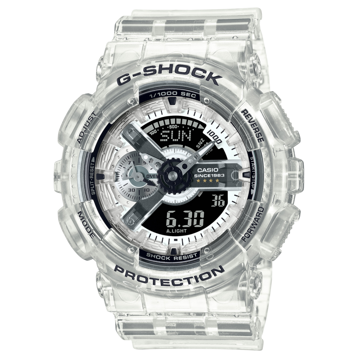 Casio G-SHOCK 40th Anniversary Clear Remix GA-114RX-7AJR White 