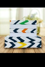 Bed Sheets Chevron Pattern 1500 Thread Count 6-Piece Set Queen Size