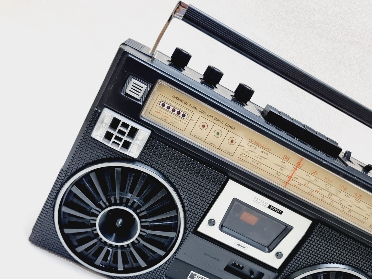 Vintage Trident Boombox CX-449F Cassette Player 🌈 Super