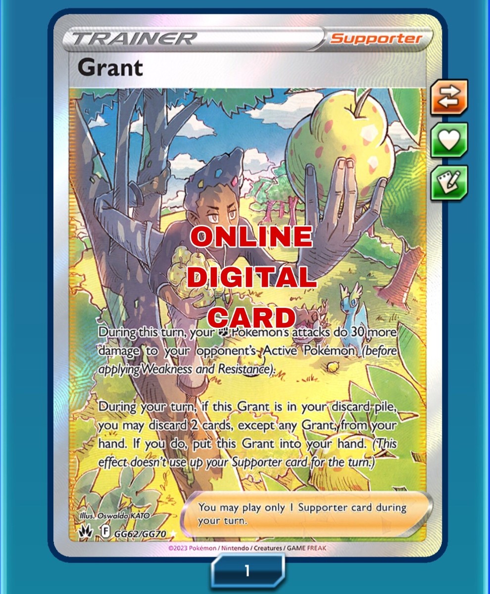 Grant GG62/GG70 Crown Zenith Pokemon TCG Online Digital Card PTCGO SENT FAST