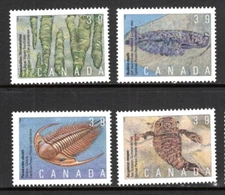 Canada Stamp Scott #1279-1282, Prehistoric Life, Set of 4, MLH, SCV$2.60