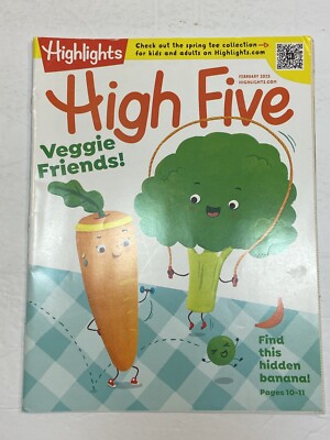 Highlights High Five Magazine Childrens Feb 2023 Veggie Friends Pillows Dance