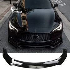 For INFINITI Q50 2014-2022 Glossy 4x Front Bumper Lip Spoiler Splitter Body Kit