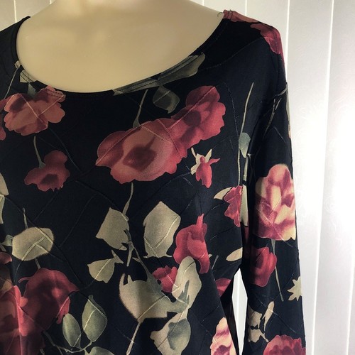 Brittany Black Womens Blouse SUPER ELEGANT Evening Wear Stretch Sheer S/M USA - Picture 9 of 12