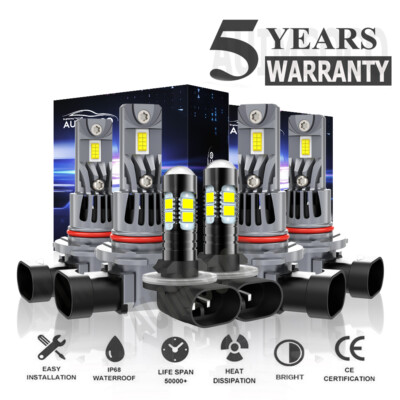 For Chevy Camaro Z28 Coupe 2-Door 1998-2002 LED Headlight Fog Light Bulbs Bright