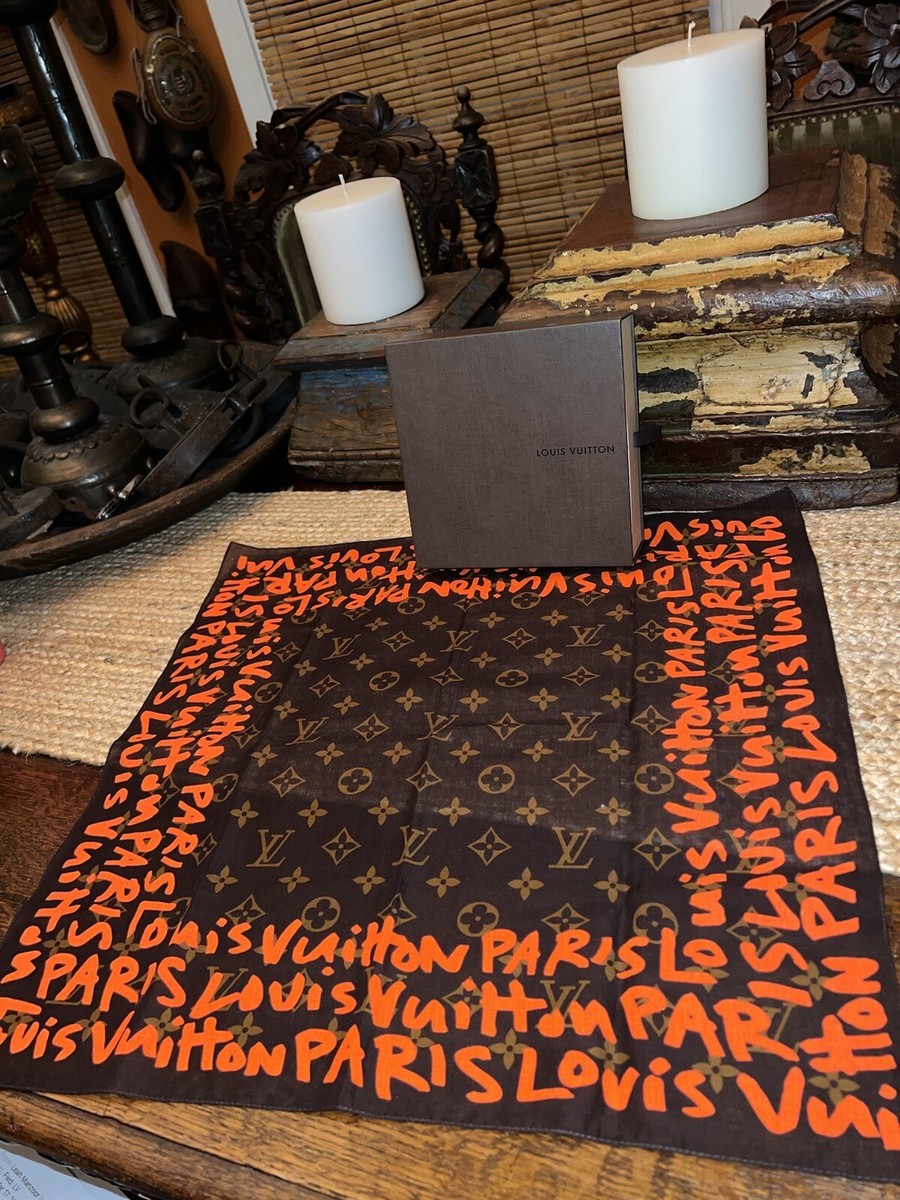【Louis Vuitton】スティーブン・スプラウス　スカーフ NEW LOUIS VUITTON Stephen Sprouse Graffiti 100% Cotton Scarf