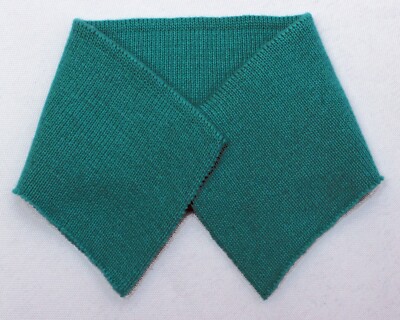 Rugby Knit Shirt Cuff - Aqua 2.5'' x 10'' Self-Finished Hemmed Ribbed Trim M516.11