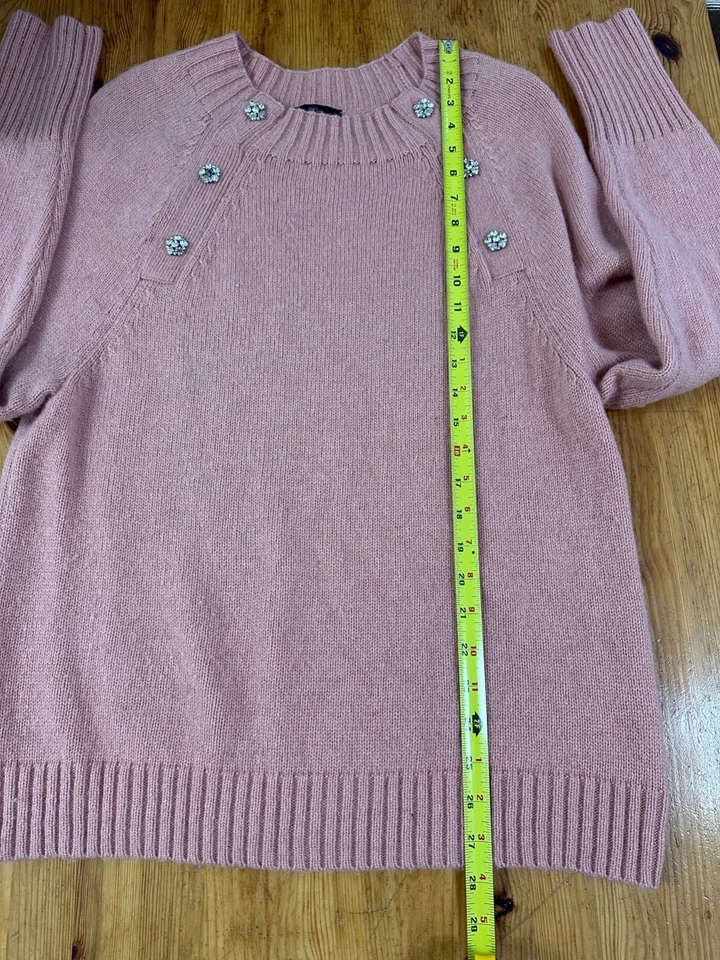 Suéter para mujer J.Crew joya coral mezcla de lana de cordero talla grande Foto 4 de 4