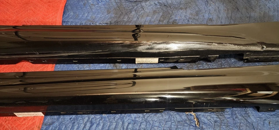 BMW E82 E88 2008-2013 serie 1 deportivo faldón lateral panel basculante par negro Foto 4 de 4