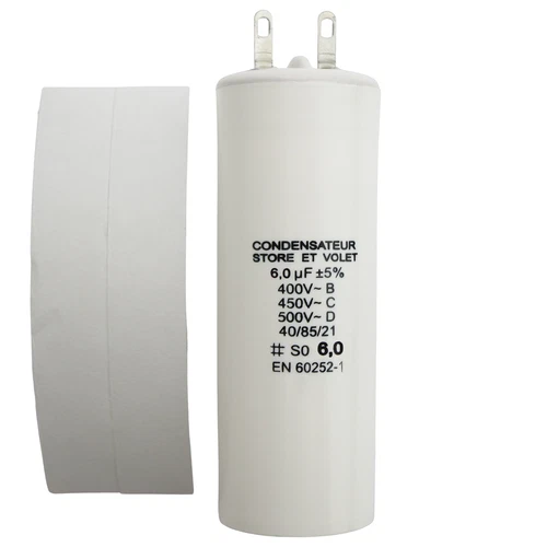 6 µF Motor Capacitor For SOMFY Or SIMU Roller Shutter Or Awning 1 Pc