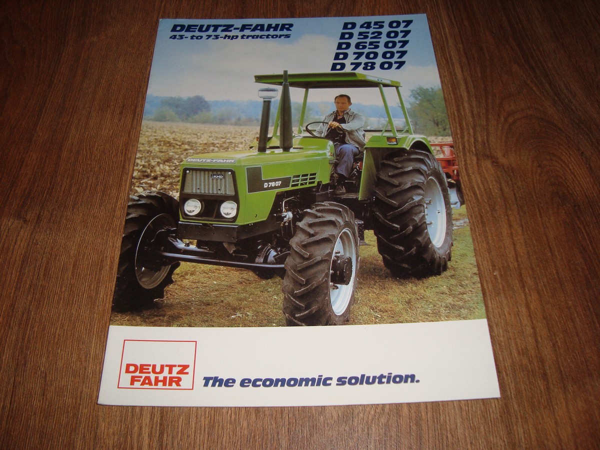 Vintage Deutz Fahr 43-73 HP D 4507 5207 6507 7007 7807 Tractors