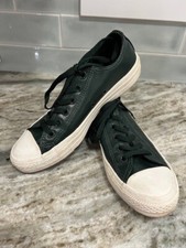 Converse All Star Women's Size 8 Dark Green Leather Shoes
