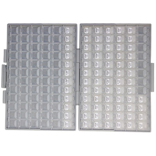 AideTek SMT SMD 0402 capacitor kit assorted filled BOX-all 76 values 50pcs/value - Foto 4 di 7