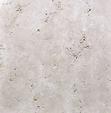 Light 4x4 Brushed Straight Edge Travertine Floor and Wall Backsplash Tile 1 SF