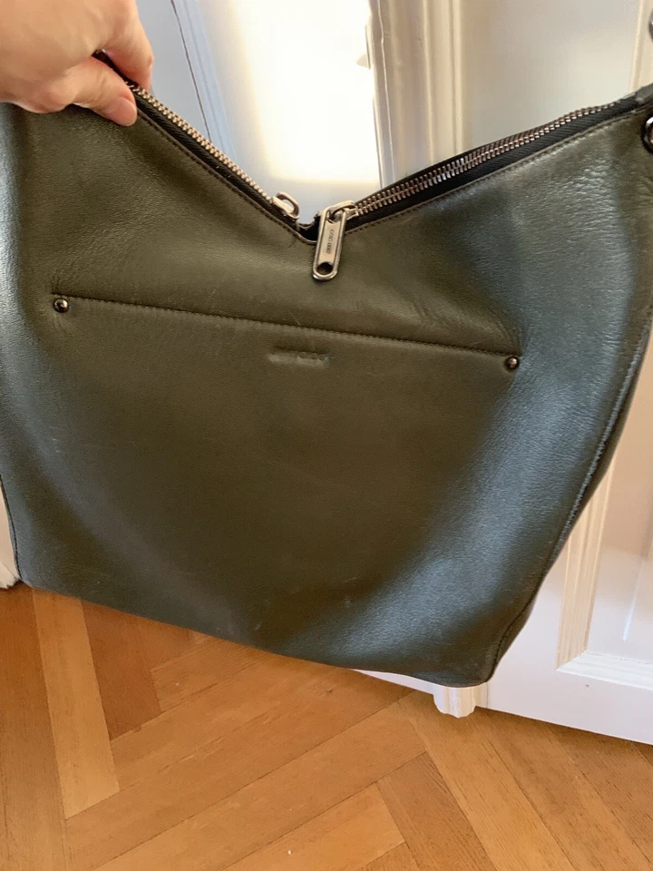 Jimmy Choo Chain Hobo Bag Leder-Handtasche groß olive Tom Ford Beutel NP 2640€ - Bild 3 von 4