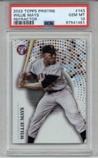 2022 TOPPS PRISTINE REFRACTOR #143 WILLIE MAYS CARD GIANTS PSA 10 LOW POP RARE
